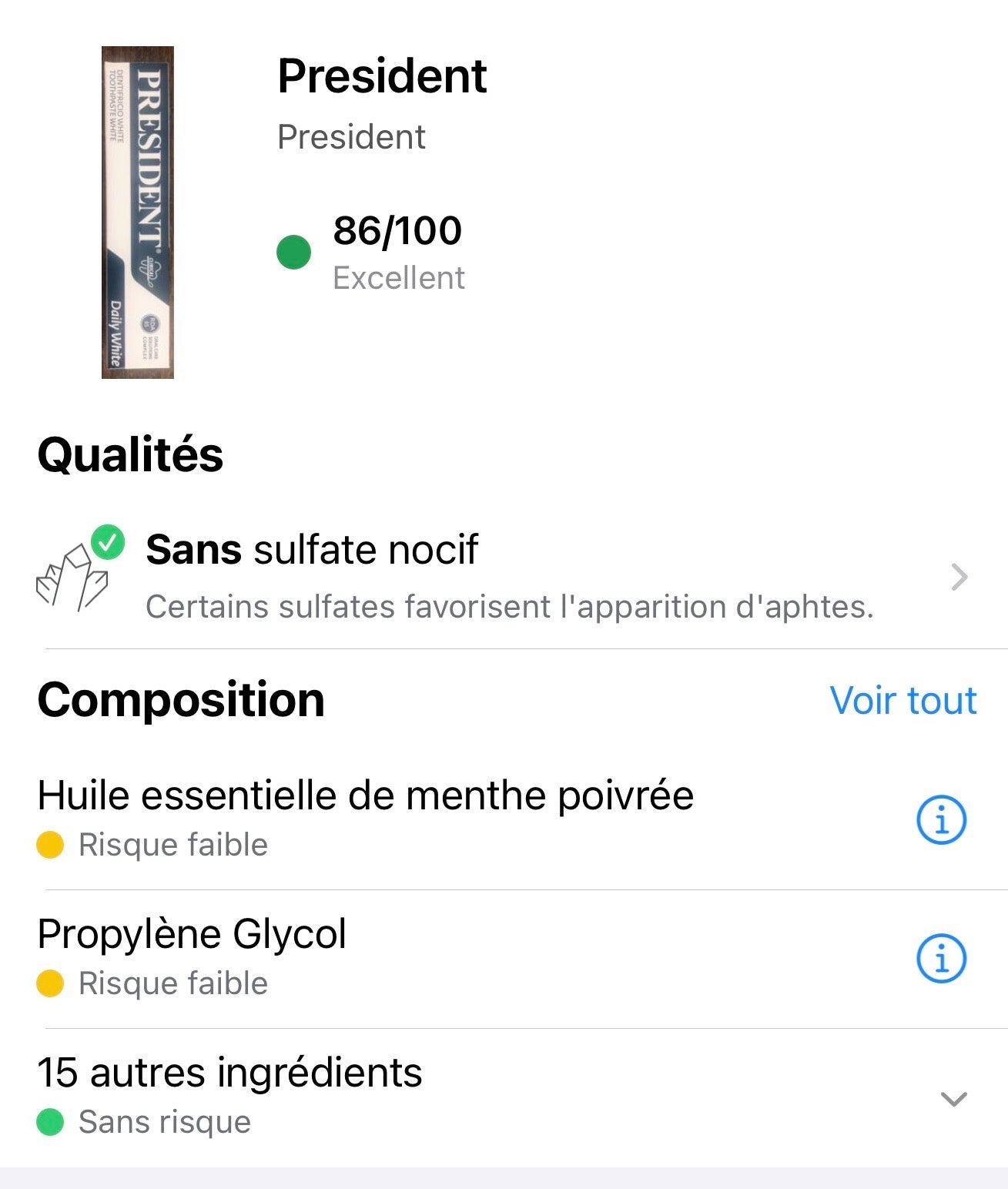 Pack president white - Blanchiment des dents