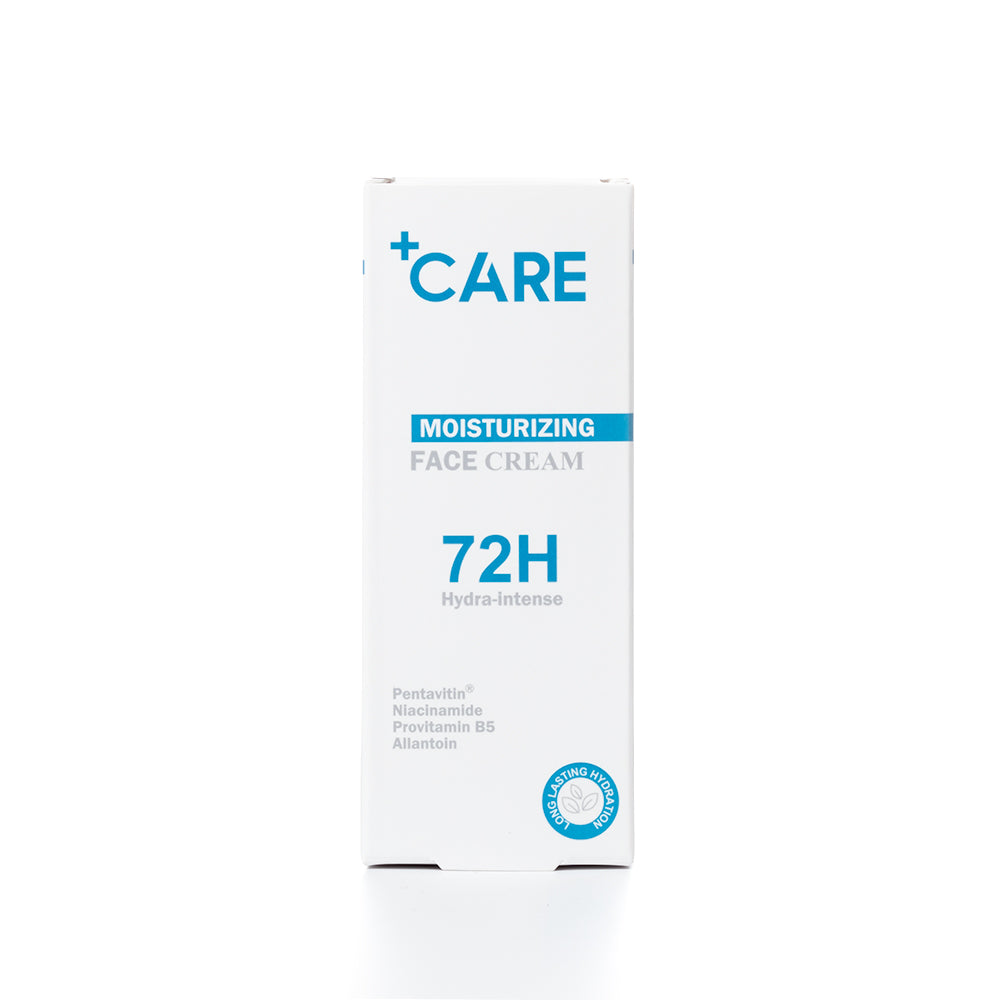 +CARE Crème Hydratante 72H – Hydratation longue durée & confort absolu