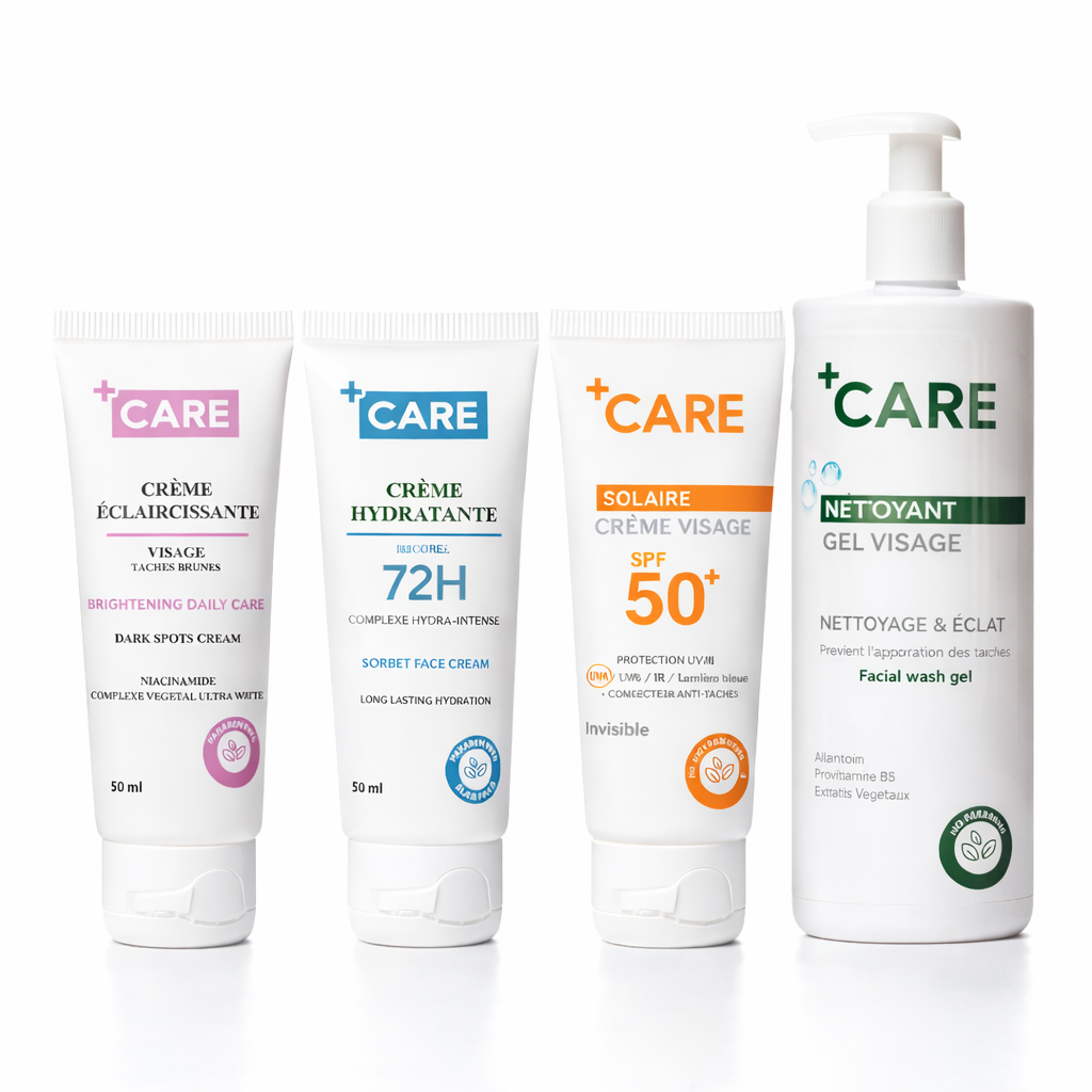 Pack Routine Visage +CARE – Hydratation, Éclat, Protection & Nettoyage
